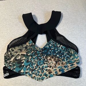 QUEEN Polewear Leopard Print Halter Top